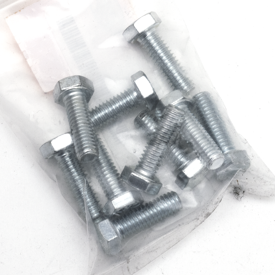 10pck hex bolt 5/16-18x1" UNC zinc