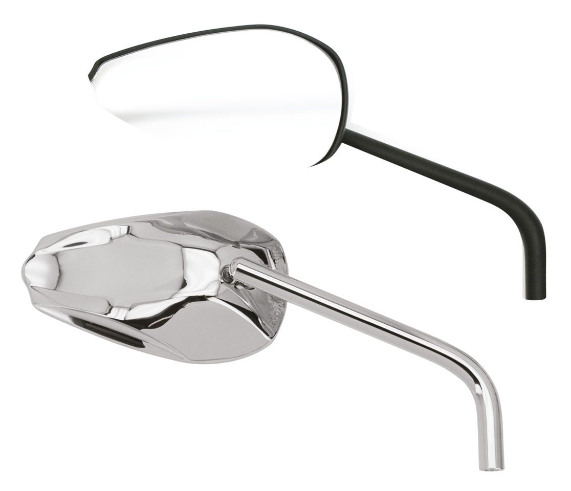 GZP Chrome Cobra mirror set w/round s