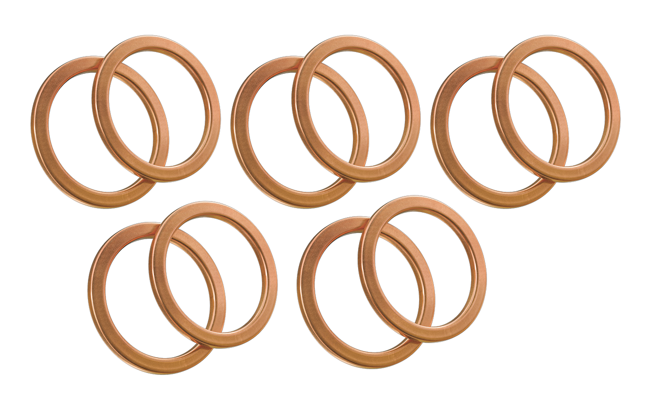 10pck Banjo bolt copper seal washer 10mm