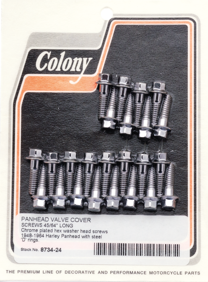 Colony chrome valve cover screws BT48-50