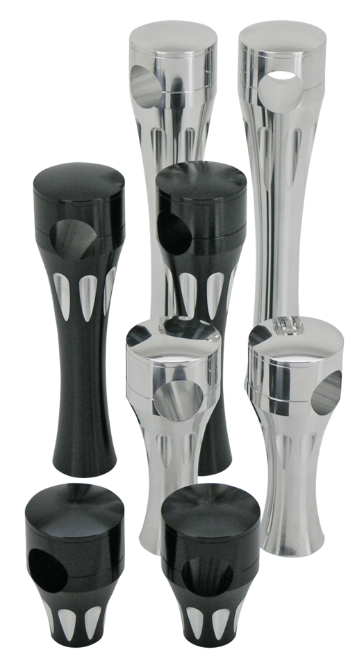 6" slotted Black risers