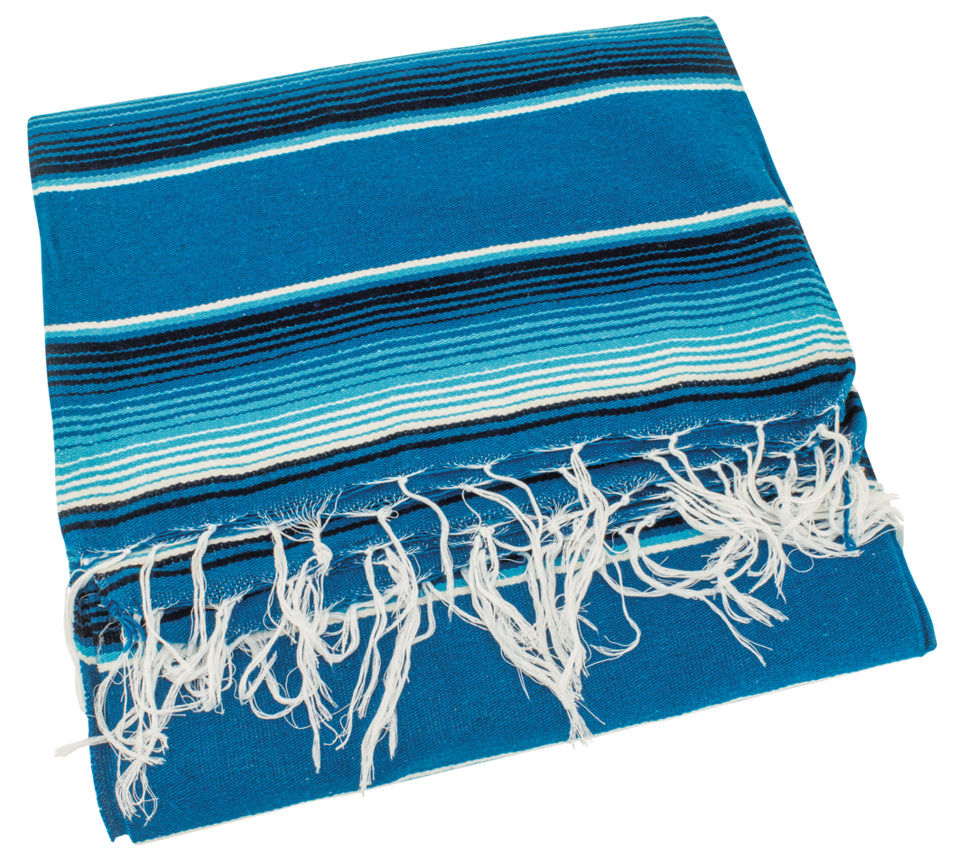 Mexican blanket Serape Blue tones