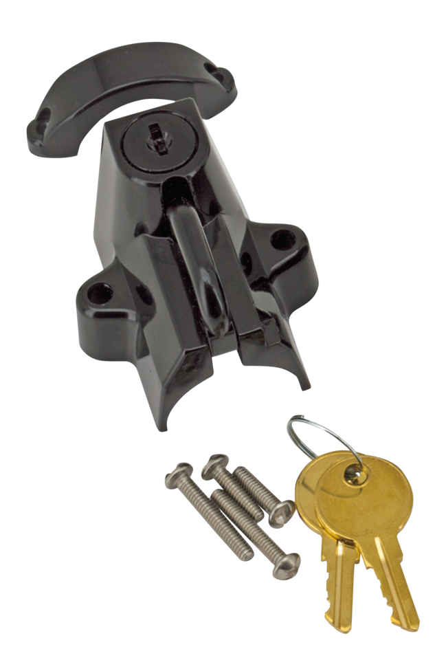 GZP Gloss black Helmet lock and key kit