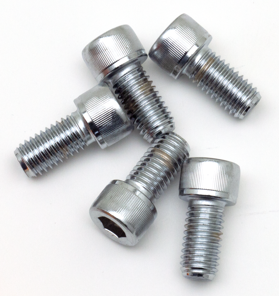 5pck Chrome Allen screws 1/2-13x1"