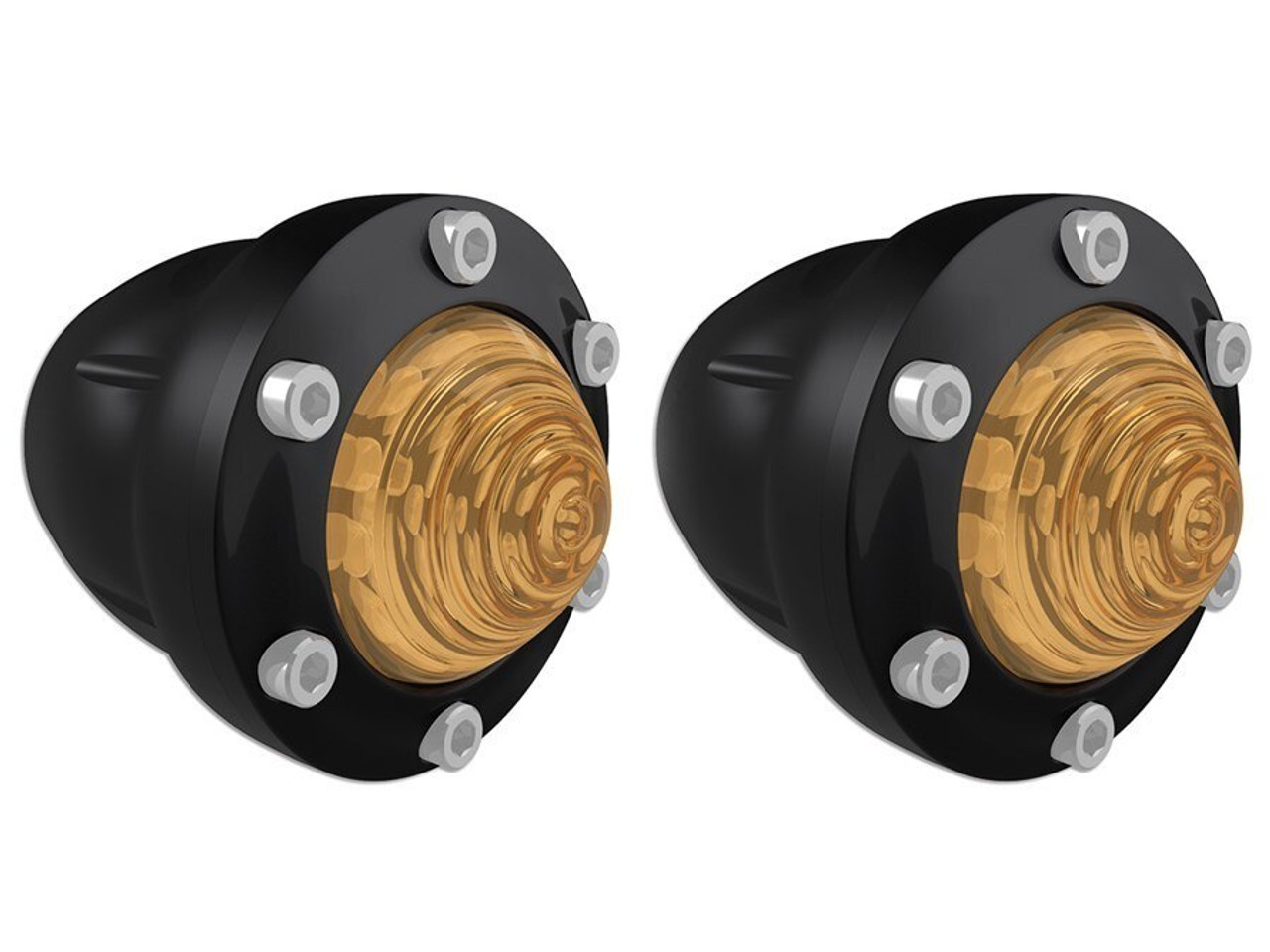 RSD TURN SIGNALS FRONT TRACKER AMBER Blk