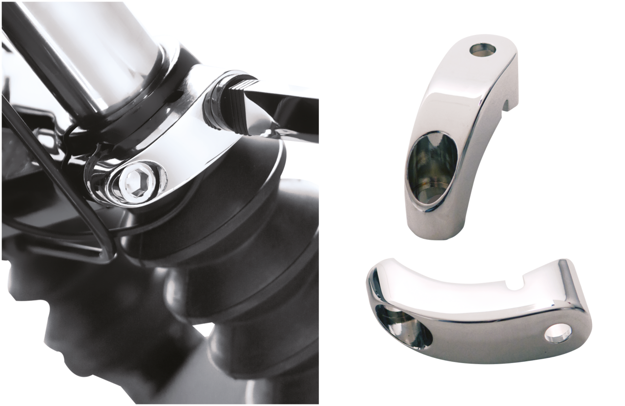 CHROME FR T/S MOUNTS 39MM FORKS