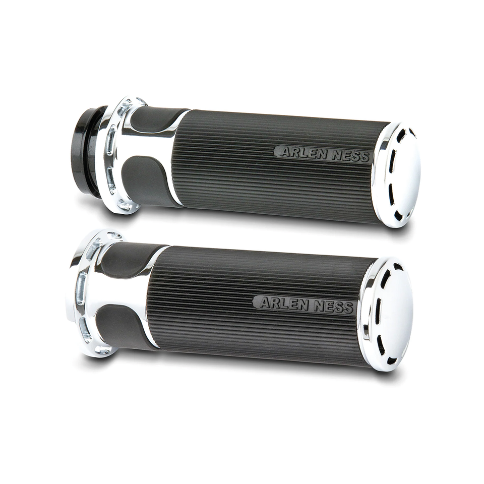 SLOT TRACK GRIPS, H-D, CBL LONG, CHR
