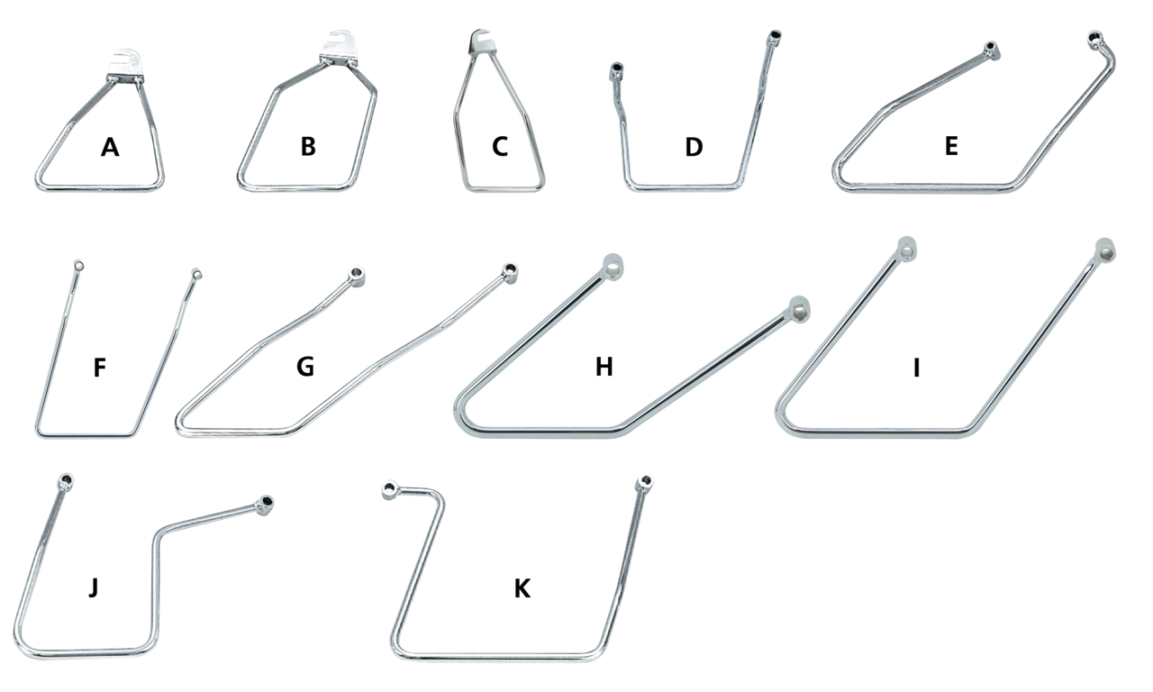 GZP Chrome Saddlebag support kit XL94