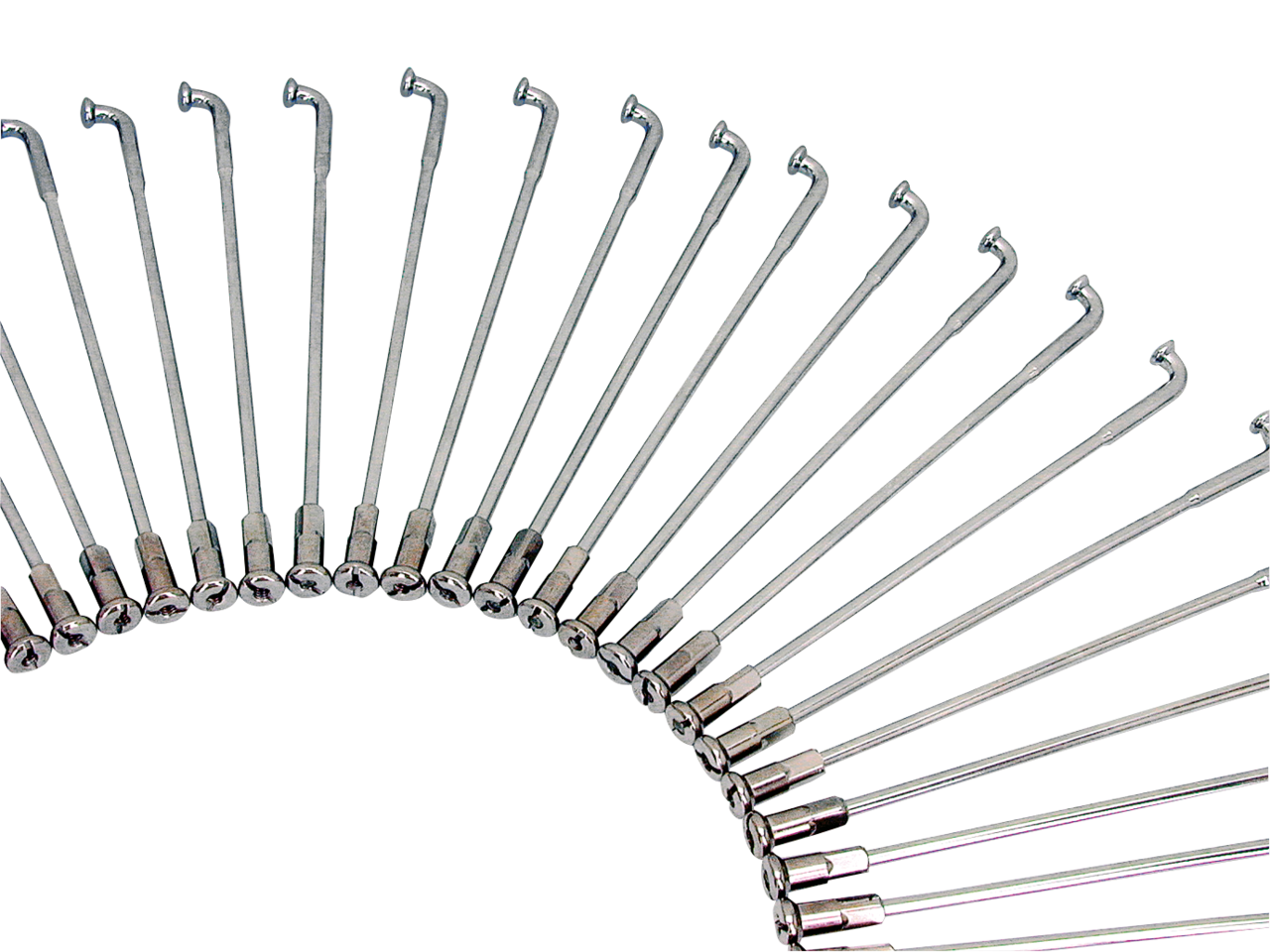 Chrome spoke set FLH/T09-up Smoothie rim