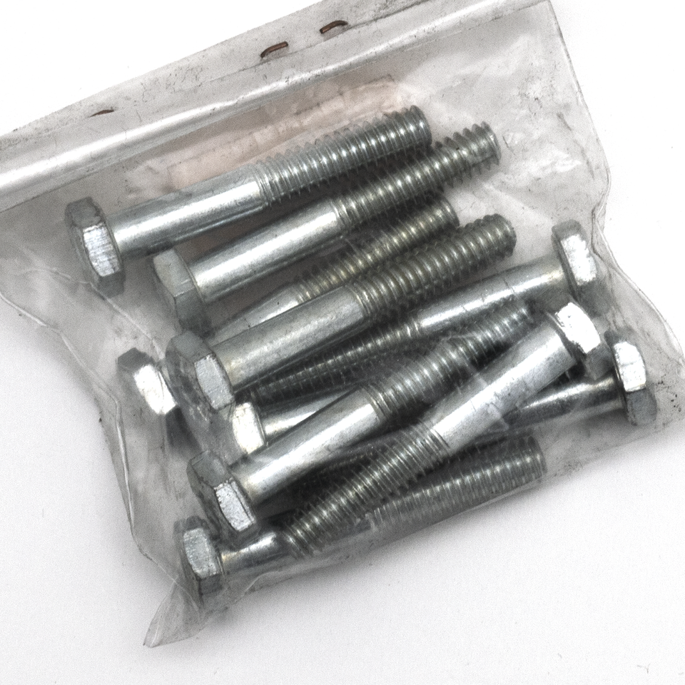 10pck hex bolt 1/4-20x1-5/8" UNC zinc