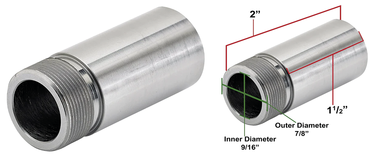 Weld-In Steel Long Petcock Bung 22mm