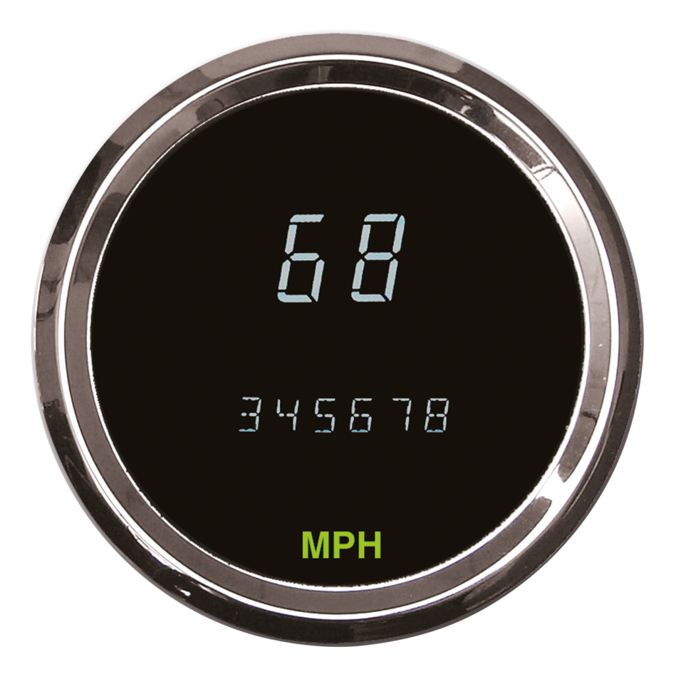 Round Digital Speedometer 3-3/8" KPH+MPH