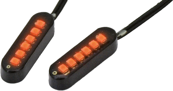 Cyron Convex 6 LED Black Amber pair