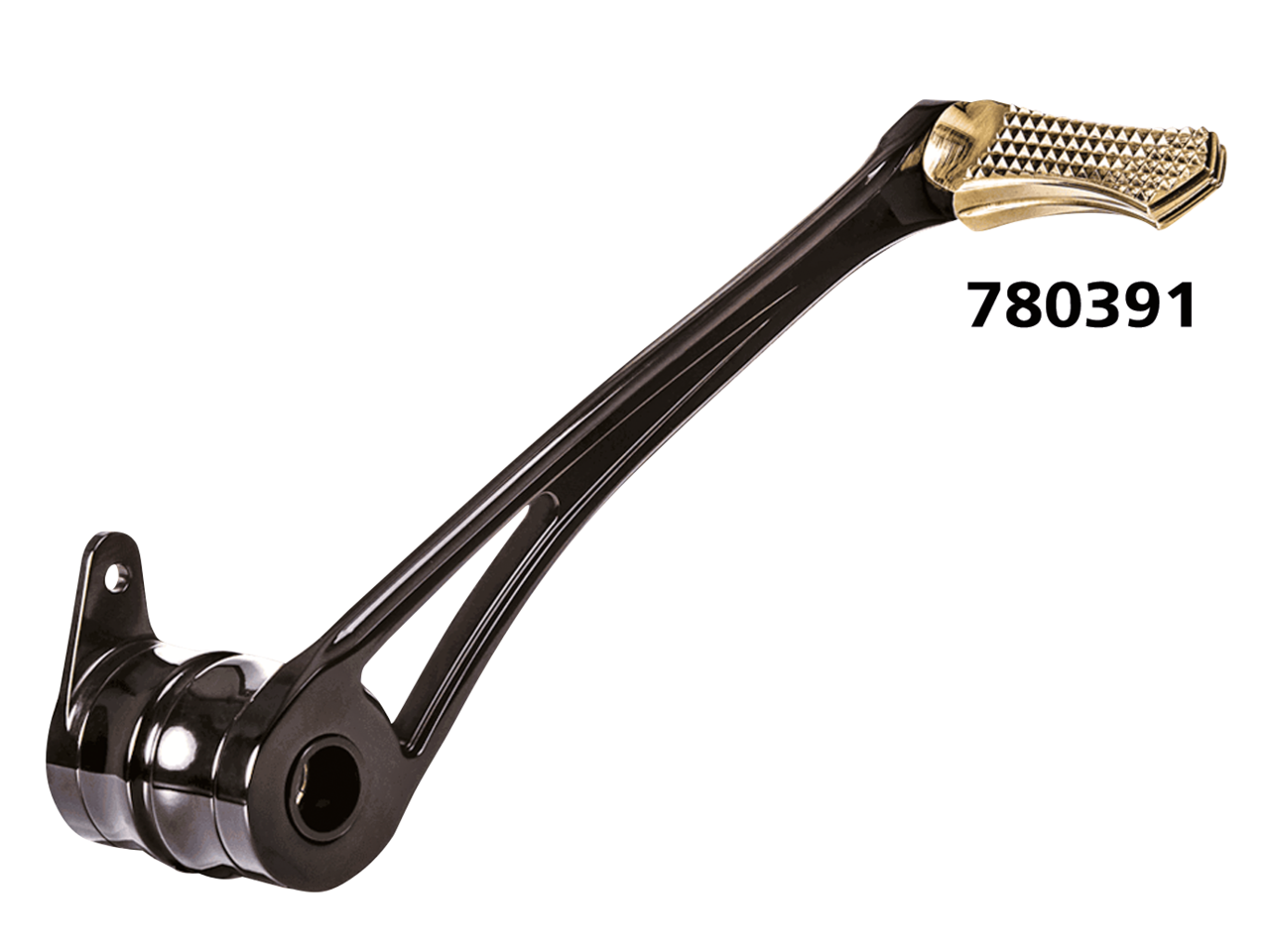 DMND BRAKE ARM BLK+BRASS PEG FLH/T14-UP