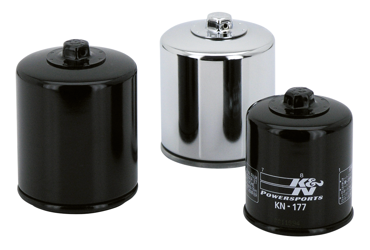 K&N Chrome Wrench-off Oil filter short