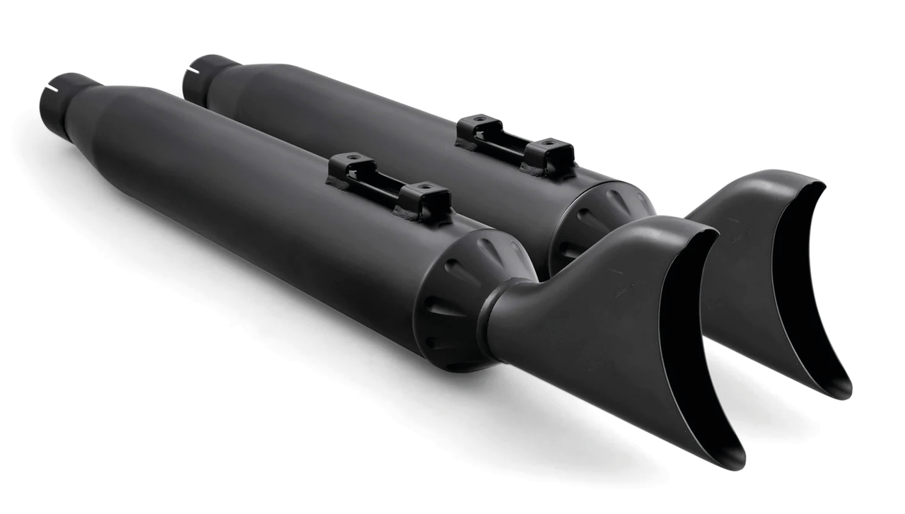 4" SHARKTAILS S-O'S ALL BLK FLH/T17-UP