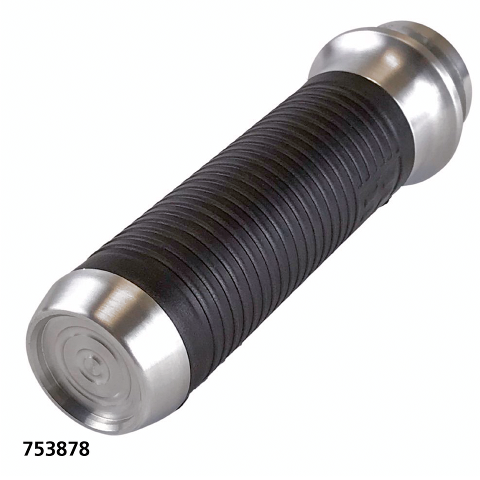 Lthr Moto Grips Natural/Blk Ribbed TBW