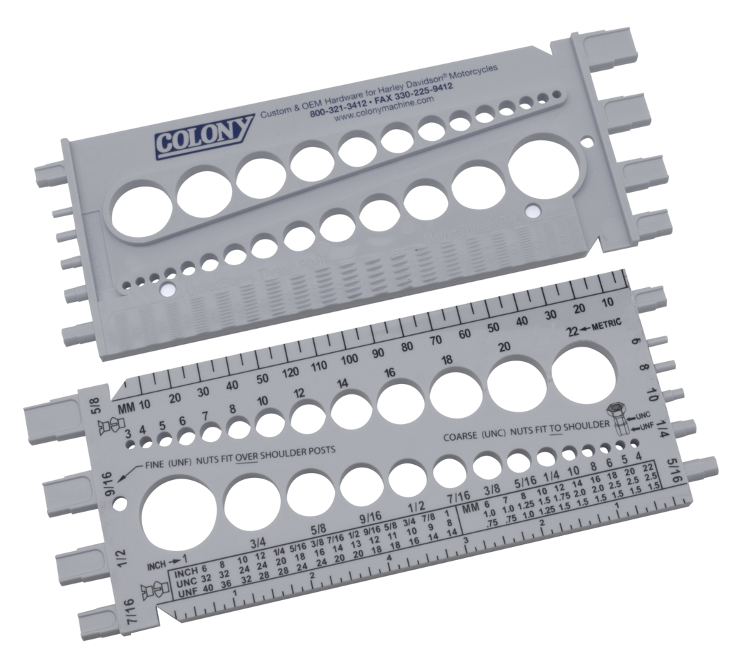 Colony thread pitch gauge