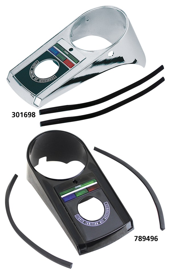 GZP Cast chrome dash W/Lens/Gskt. FLH/T6