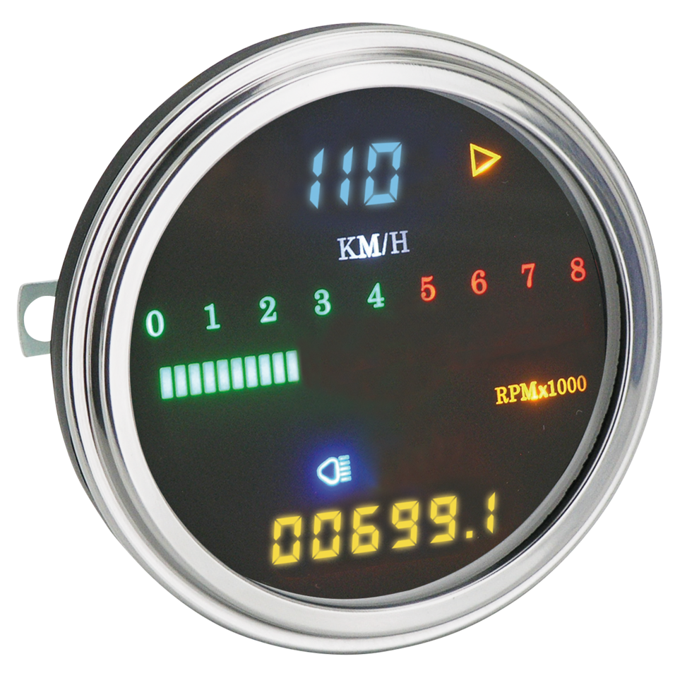 GZP Full digital MPH speedo/tacho cabled