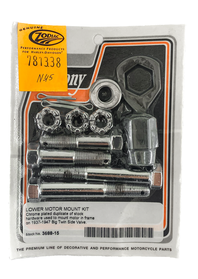 Lower engine mount kit, chrome, BT37-47