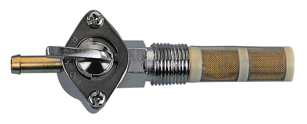 GZP Chr strght petcock 1/4"NPT brss fltr