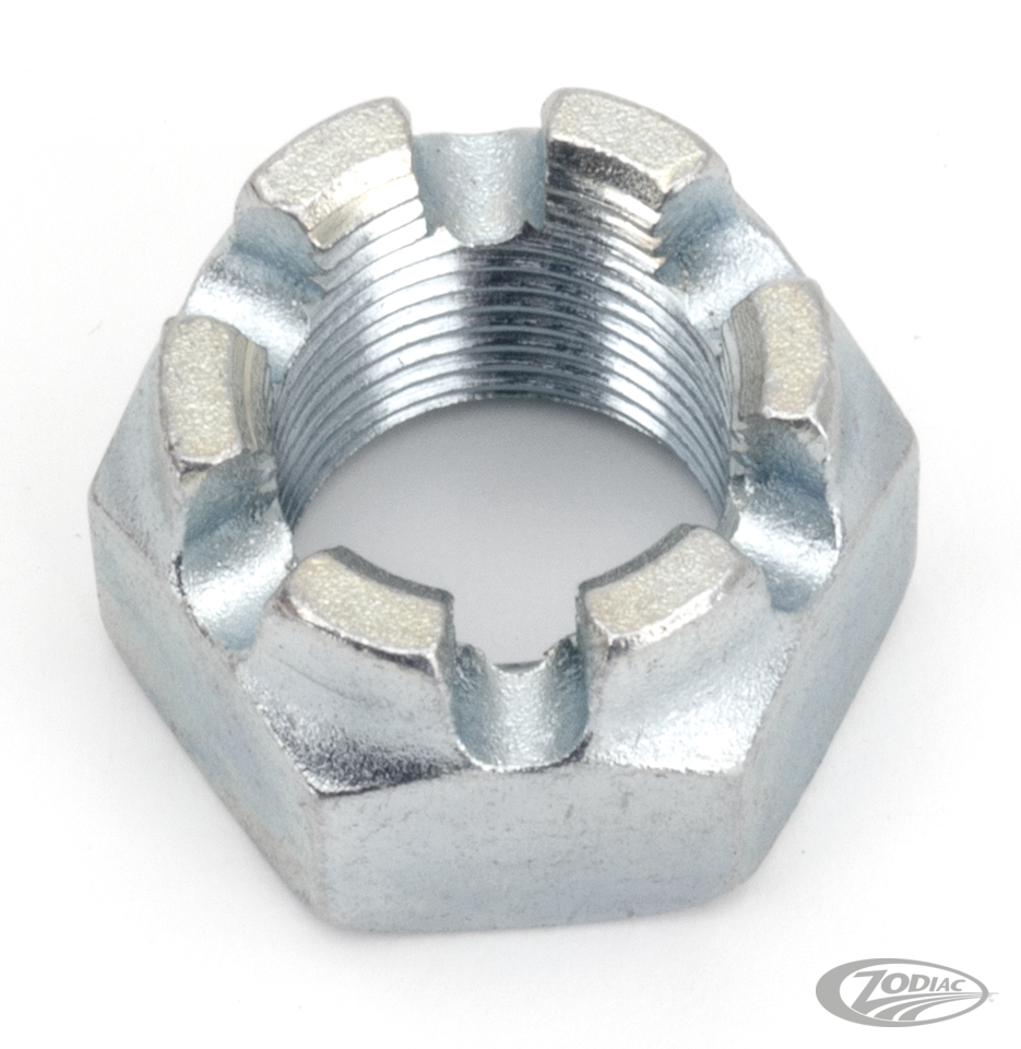 Castle nut for axle Single Sided, zinc