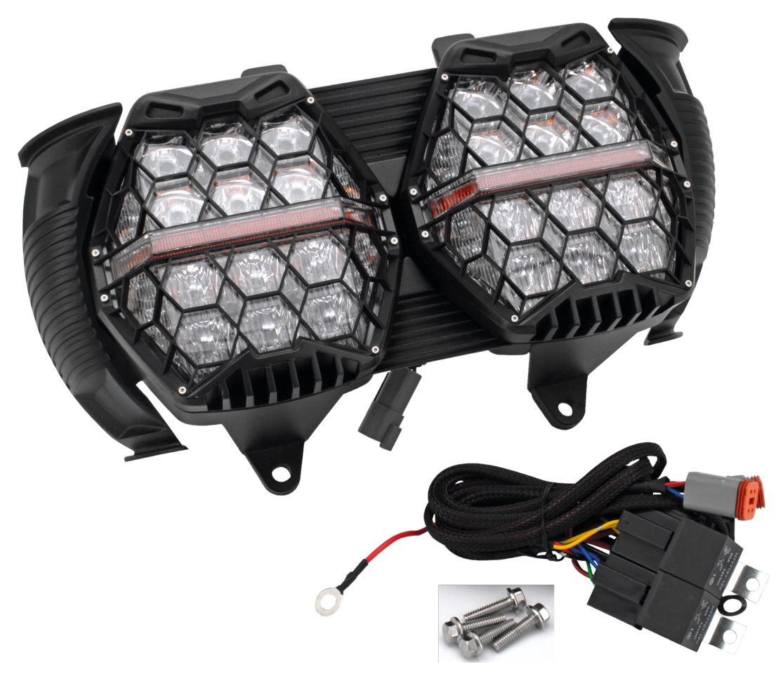 Honeycomb Dual Headlight Amber FLT15-Up