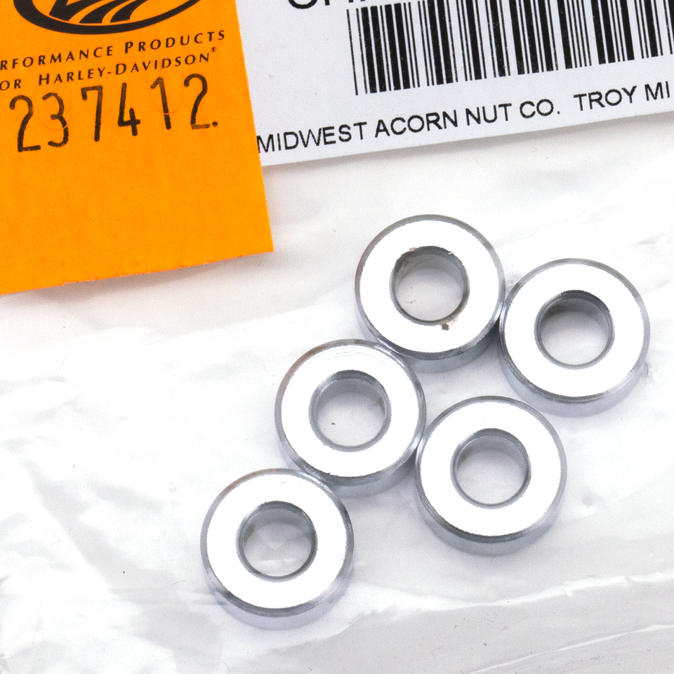 5pck Spacers 1/4"Ix5/8"Ox1/4"L chrome
