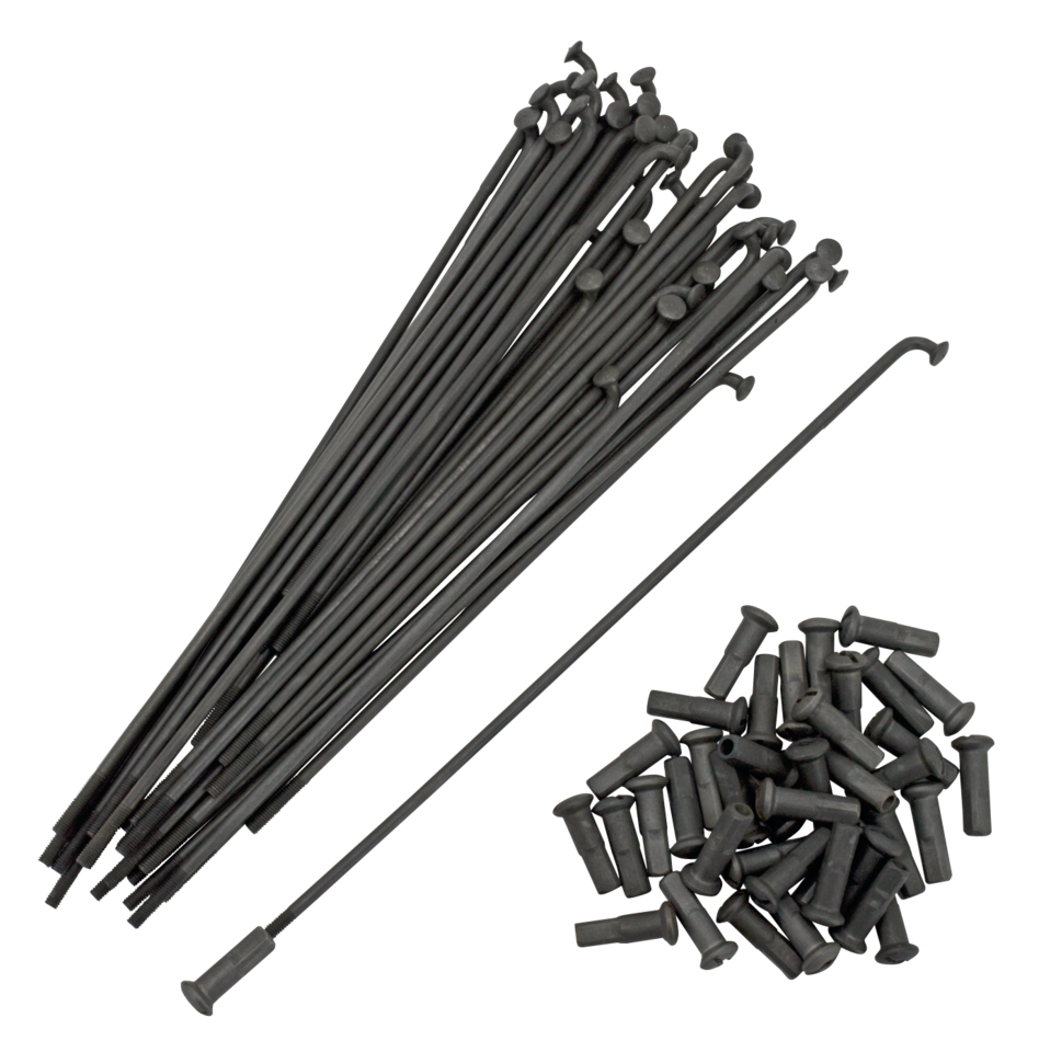 Parkerized spoke set 18" front WL