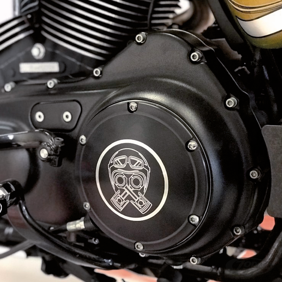 Piston Helmet Derby Cvr Blk FLH/T16-up