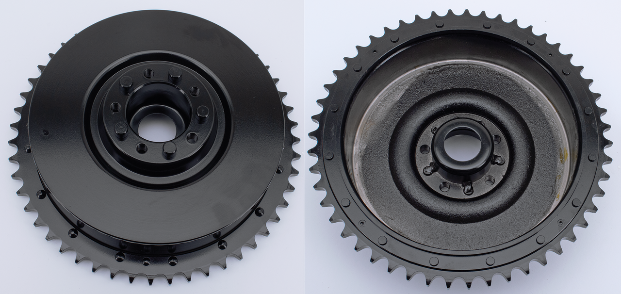 GZP black rear brake drum assy BT37-57