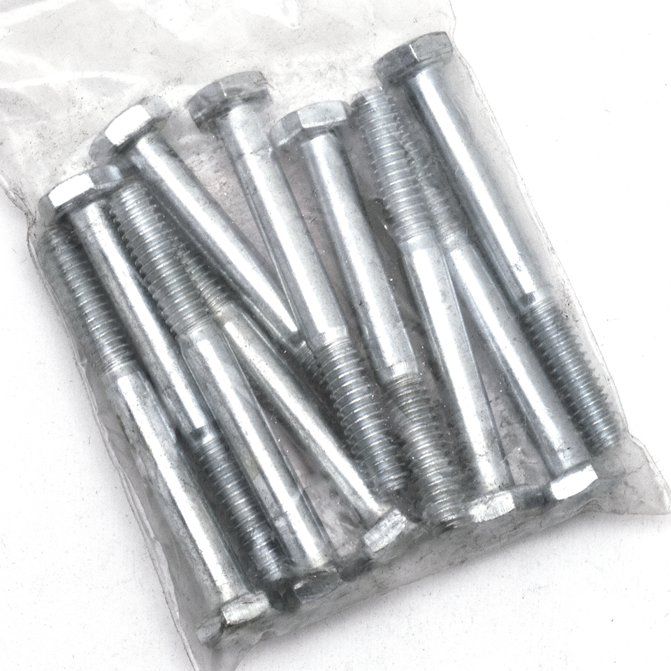 10pck hex bolt 1/4-20x2-1/4" UNC zinc