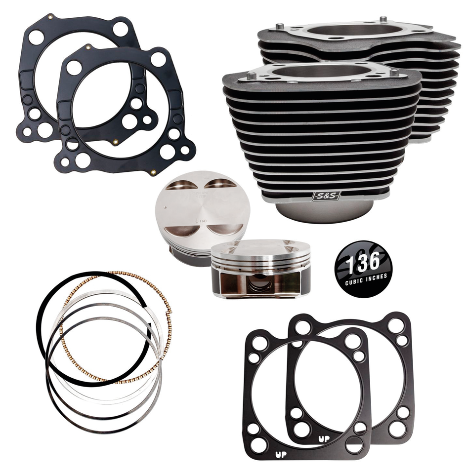 S&S 136CI cylinder kit ME17-UP Blk/highl