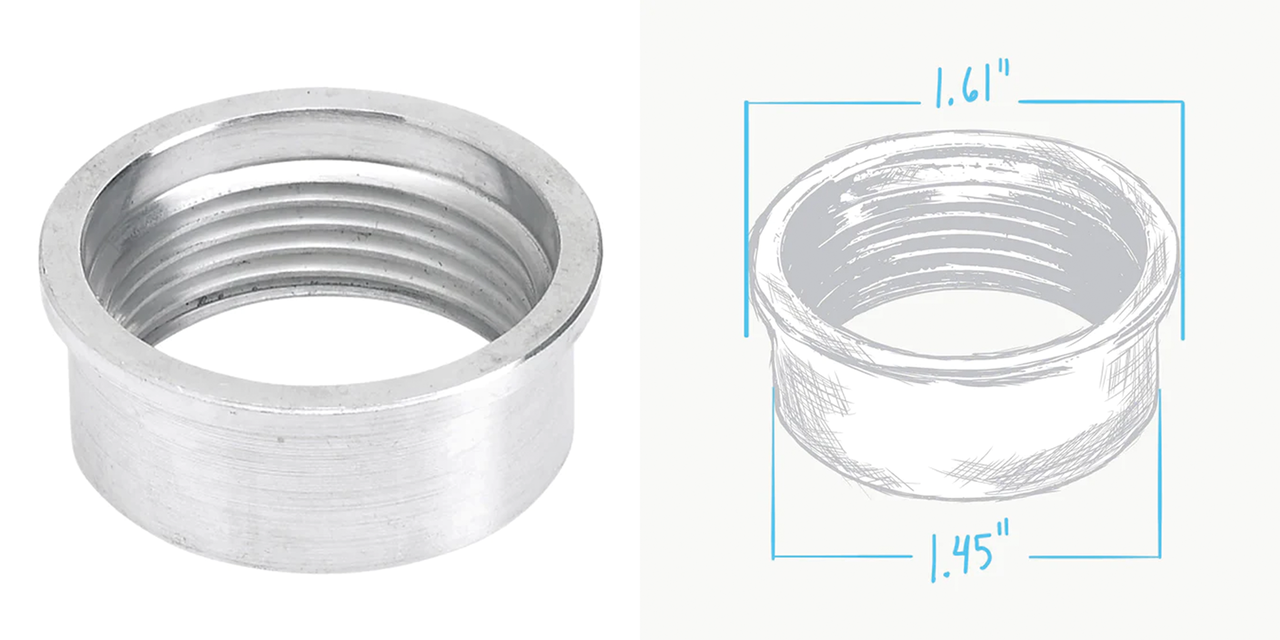 Weld-In Alu Gas Cap Bung 1-5/16"