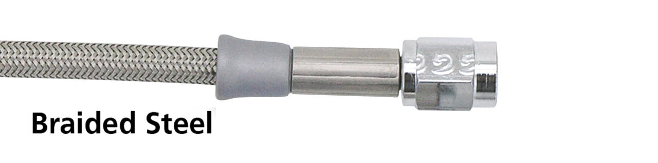 Braided steel brake line 26" TUV