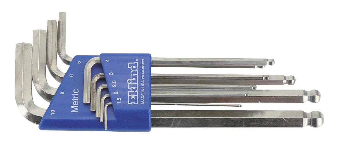 Bright Ball Allen wrenches Metric 9Piece