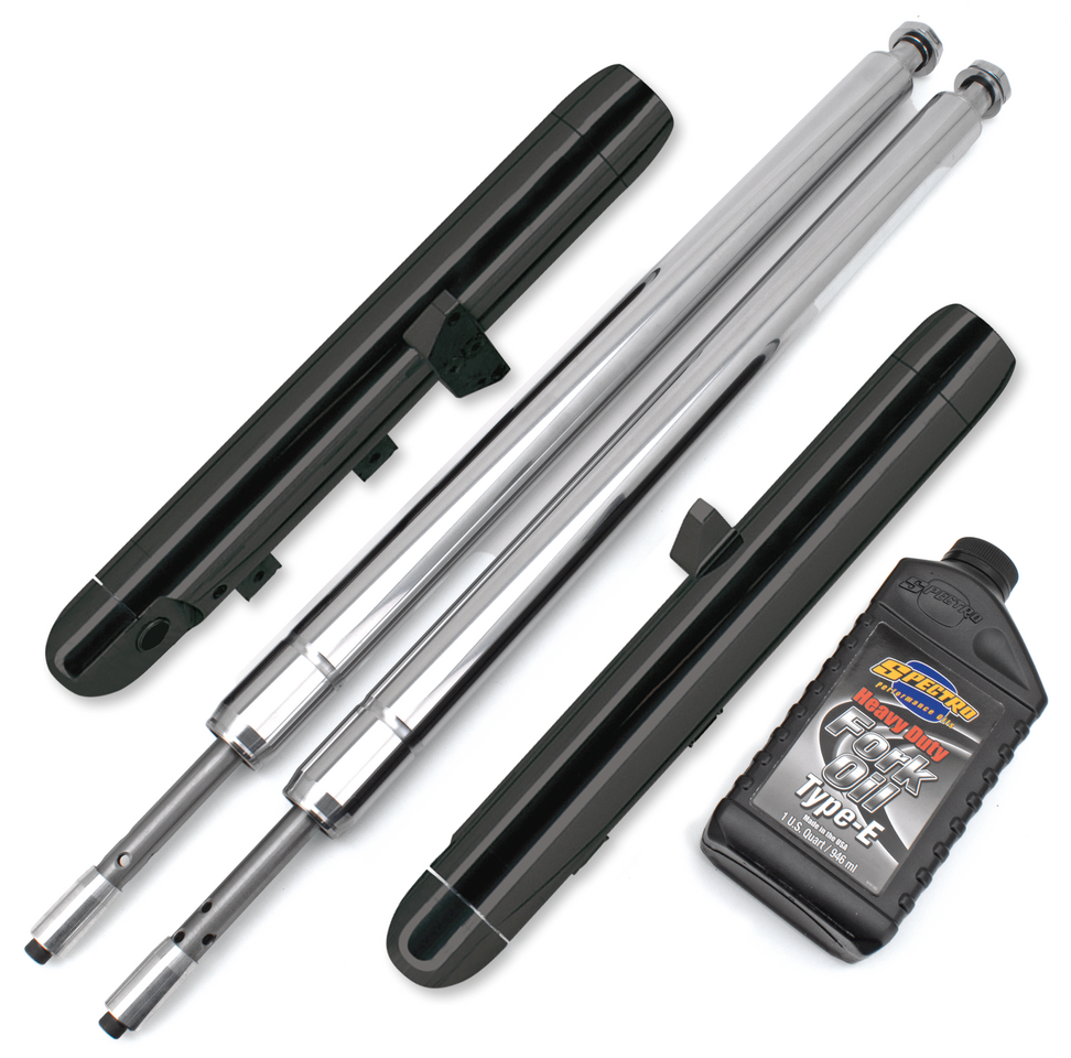 Naked Blk Bubba fork legs 3" over stk FL