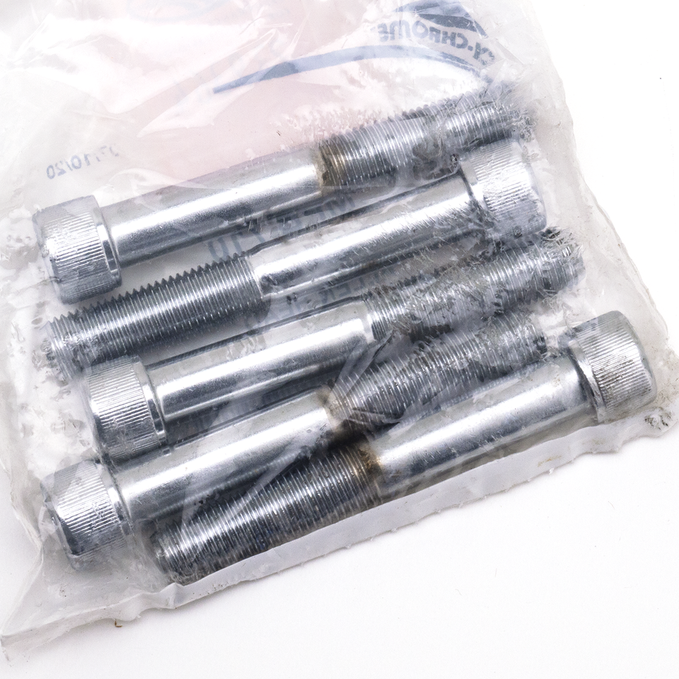 5pck Chrome Allen screws 7/16-20x3"