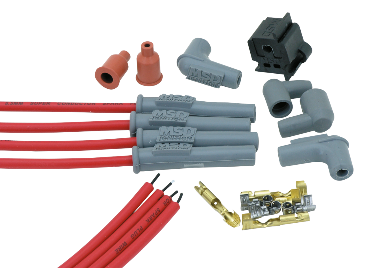 MSD Super Conduct plug wires (nitro) Red
