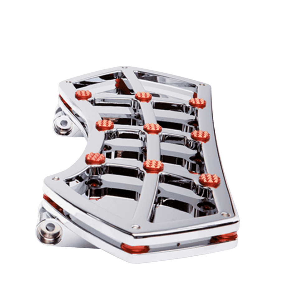 DIAMOND FR FLRBRD CHR W/ GEMS RED