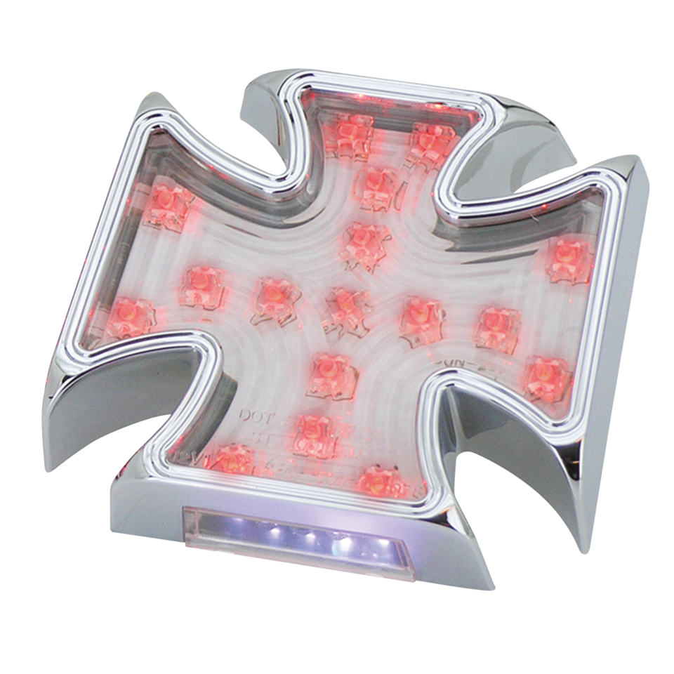 GZP 4" Maltese cross clear lens LED tail