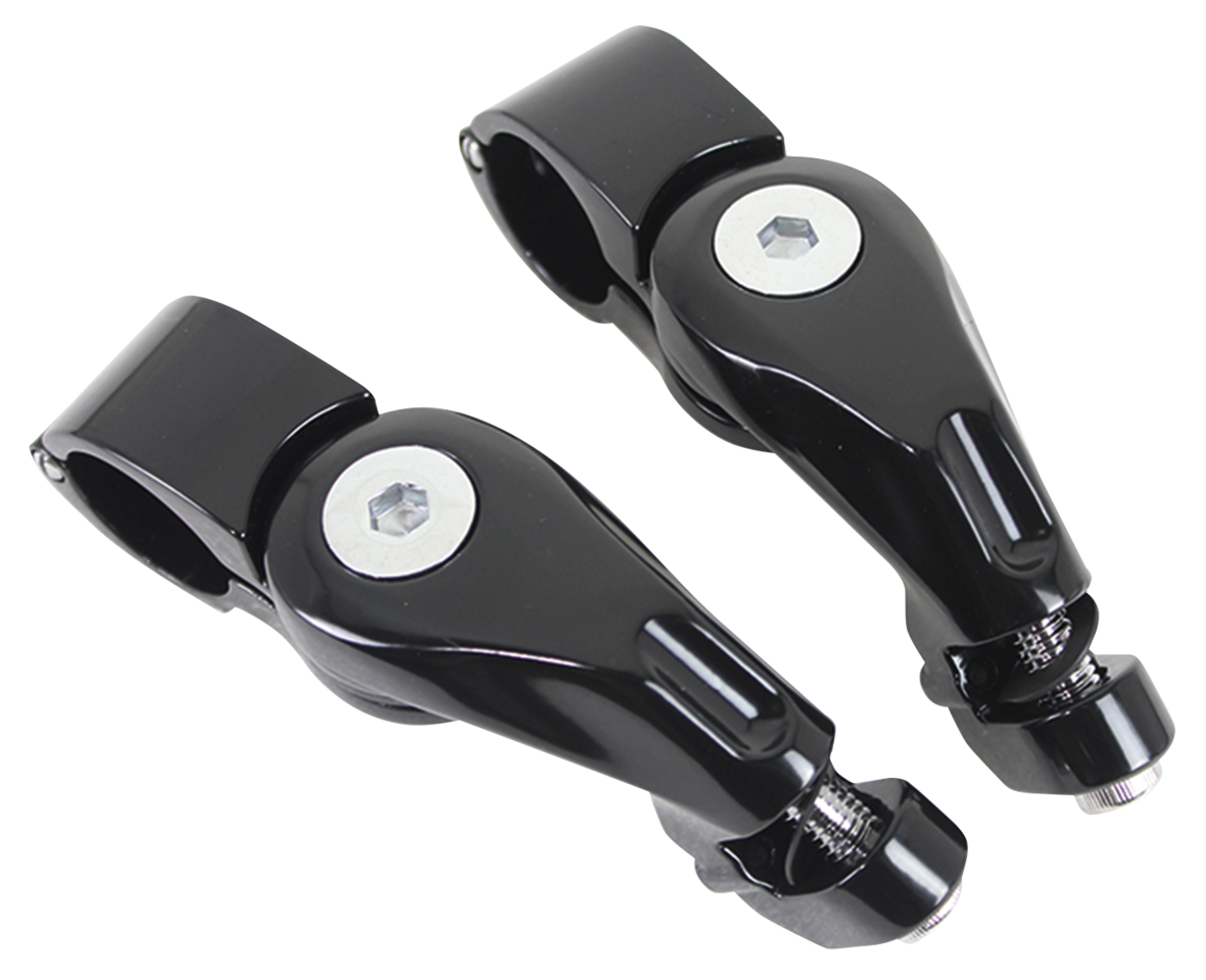 Adj. Peg mounts Angled 2.5" Short Black