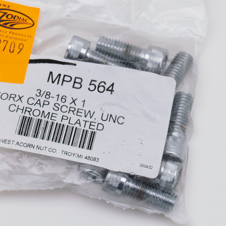 10pck Knurled torx screw 3/8-16x1", UNC