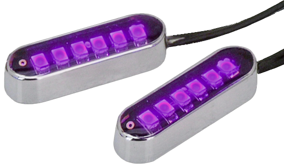 Cyron Convex 6 LED Chrome Purple pair