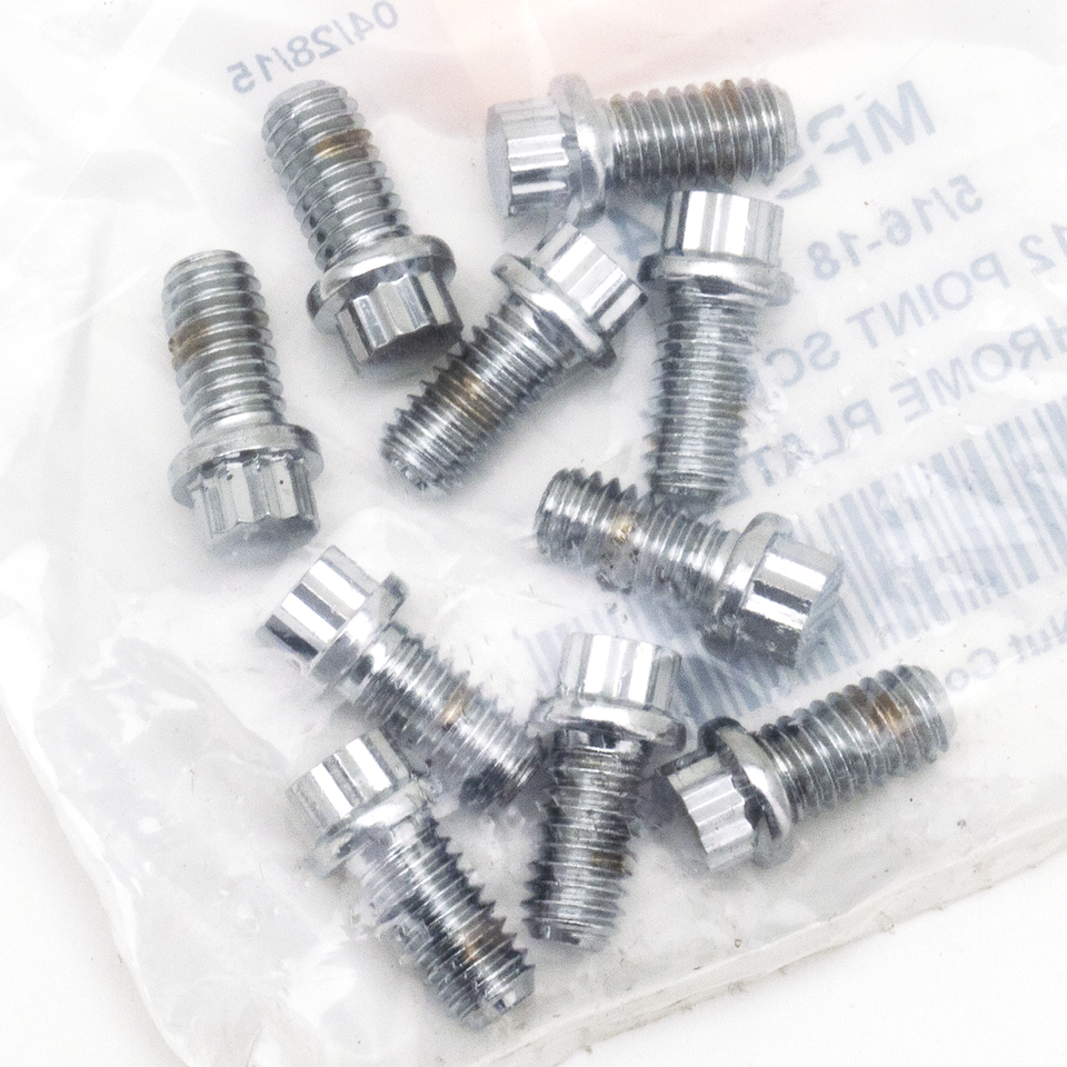 10pck 12-point bolts,5/16-18 x 5/8",