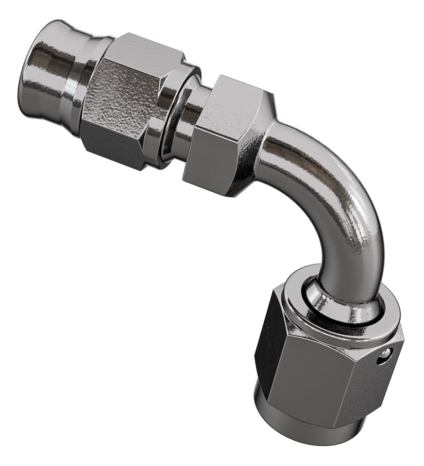 Brakeline nipple 90 degr. UNF STAINLESS