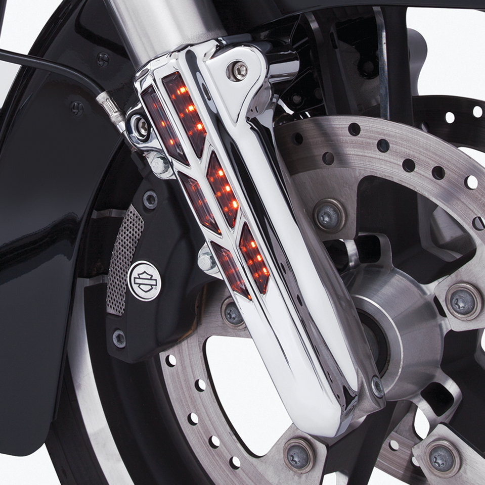 Lower Leg Cvr Chr w/AMBER LED FLH/T14-UP