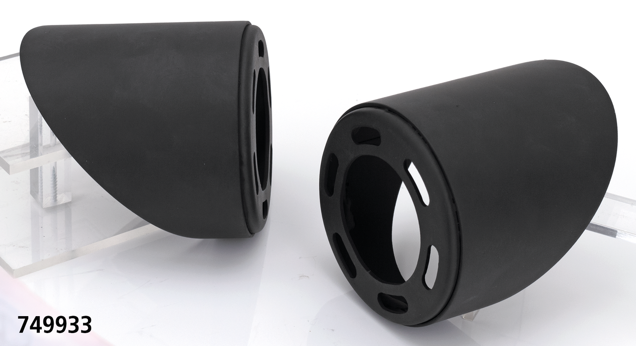 MCJ End Caps Royal 80 Slash Cut Black