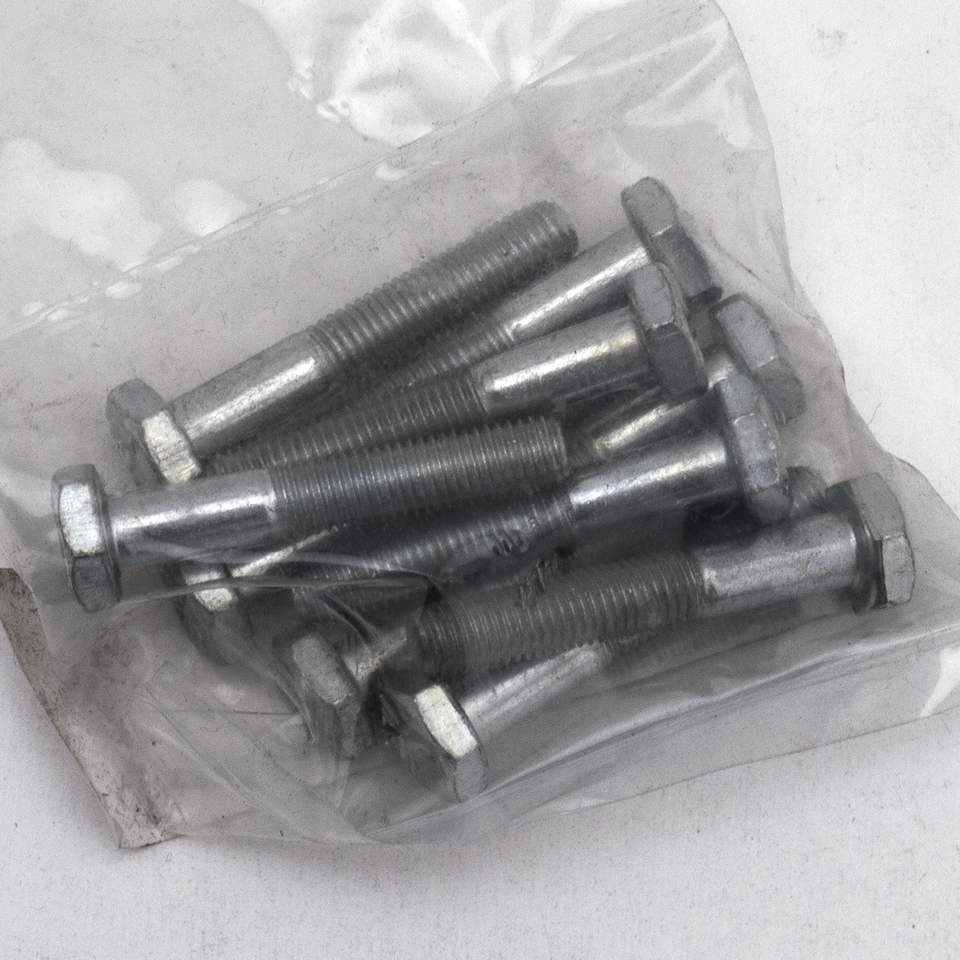 GZP 10pck hex bolt 1/4-28x1-1/2" zin